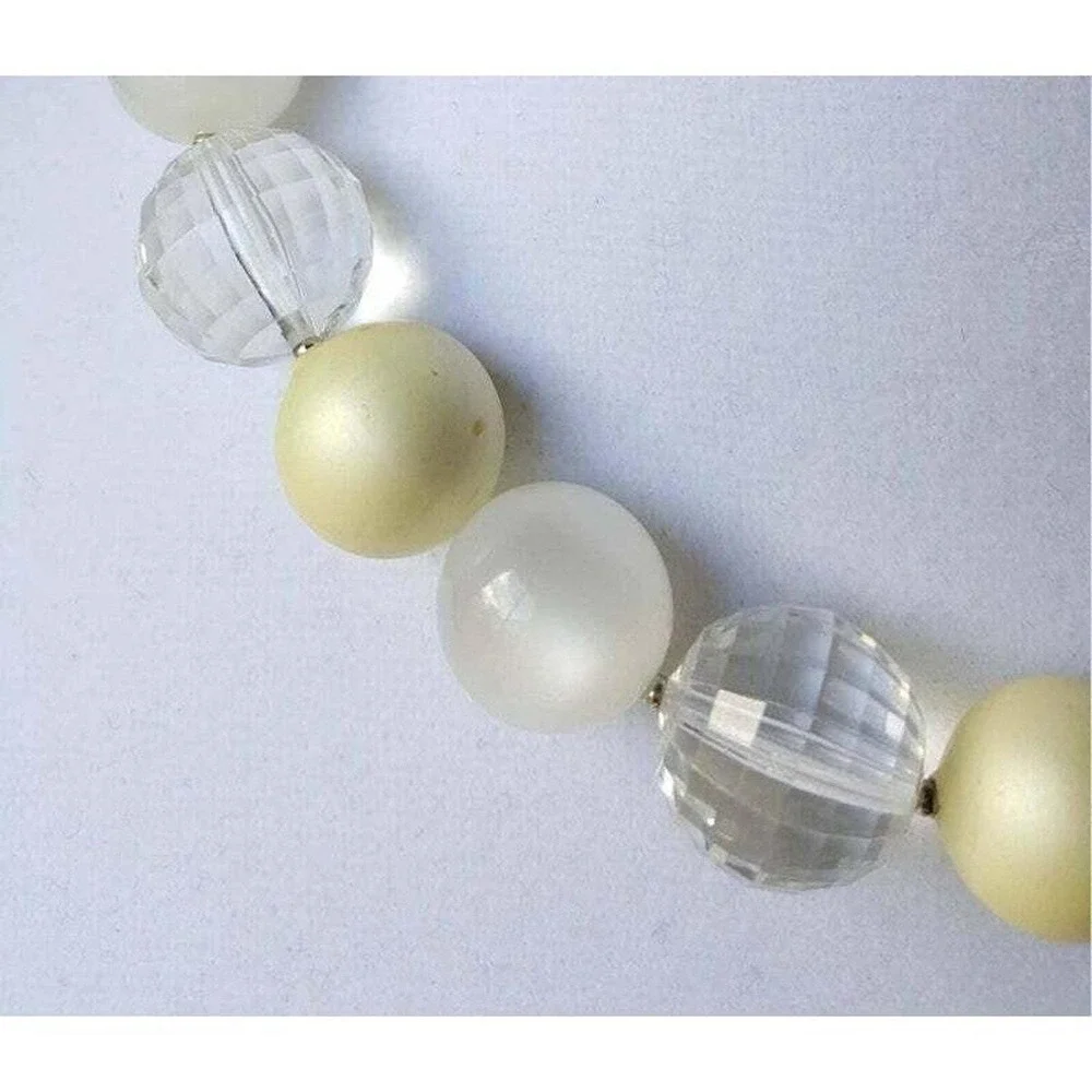 Vintage‎ Moonglow Lucite Beaded Necklace and Earrings Set Twee Feminine Wedding